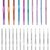 100Pcs/22Pcs DIY 22 Sizes Crochet Hooks Needles Stitches Knitting Craft Case Crochet Agulha Set Weaving Tools Sewing Tools