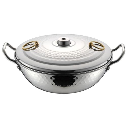 Wahei Freiz Shabu-Shabu Pot 26cm with Lid, Stainless Steel, Gas Stove Only, Takumi Jōzen RB-2848