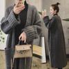 Damen Strick Oversize Cardigan Pullover Mantel - Koreanischer Stil Lässige Langarm Strickware für Frühling/Herbst
