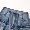 GMXIA Jeans e Pantaloni Patchwork Casual alla Moda Multitasche Organ