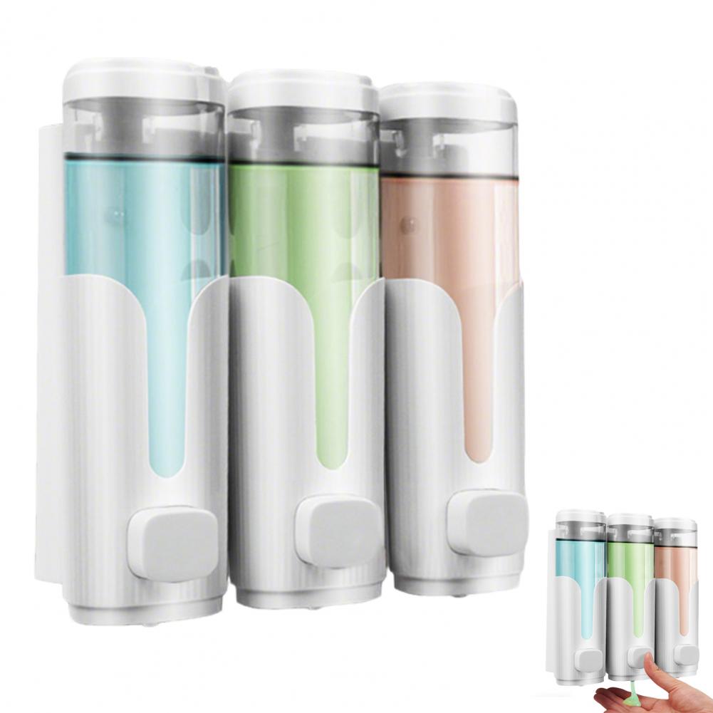 Bathroom Soap Dispenser Wall Mounted Soap Dispenser Liquid Shampoo Conditioner Pump Push Pump Multi Liquid Soap Dispenser