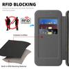 For Samsung Galaxy S24+ Magnetic Case RFID Blocking Card Holder Leather Phone Cover