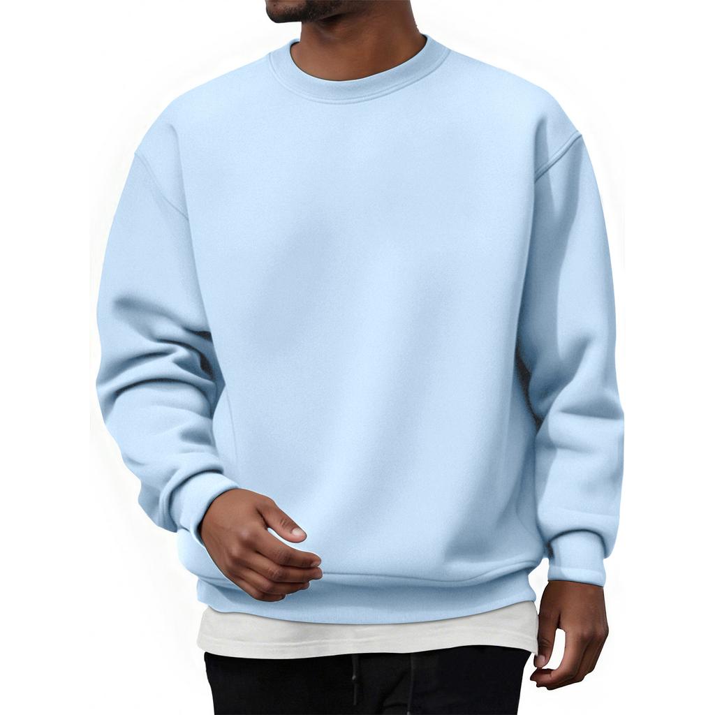 Men's Casual Long Sleeves Crewneck Sweatshirts Cotton Pullover Sweatshirt For Men