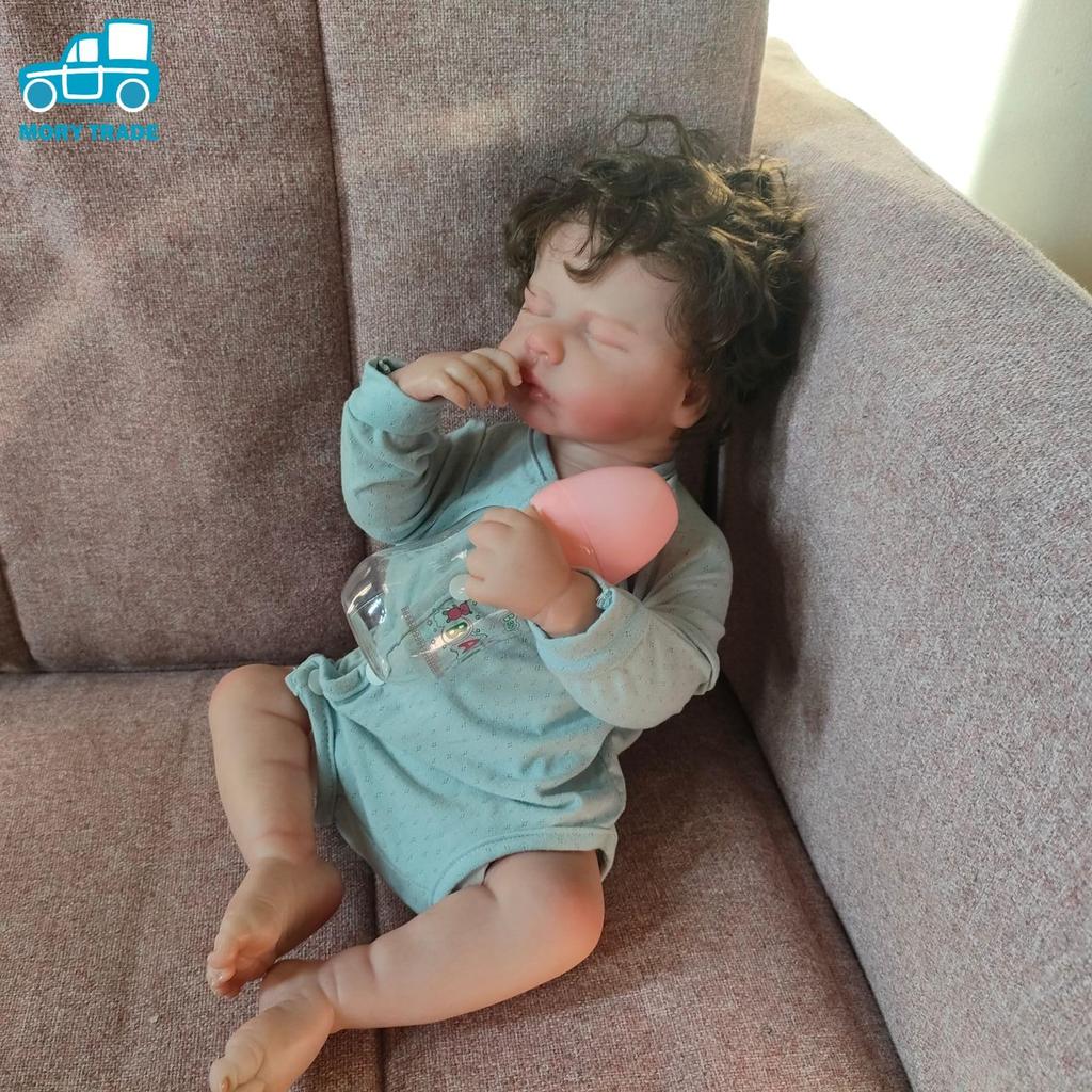 Morytrade Baby Doll Reborn Doll 45cm Měkký materiál Koupání Péče o děti Praktika péče o děti (Spící)