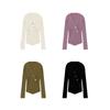Autumn Long Sleeve Casual V-neck Pullovers Sweaters Women Chic Cross Slim Fit Women's Knitted Sweater Tops Elegant Solid Fashion Winter Jumpers 25667