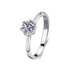 VENTFIL   CopperMoissanite Ring Engagement 0.5CT D Color Moissanite Jewelry Certified For Women Anniversary Gift