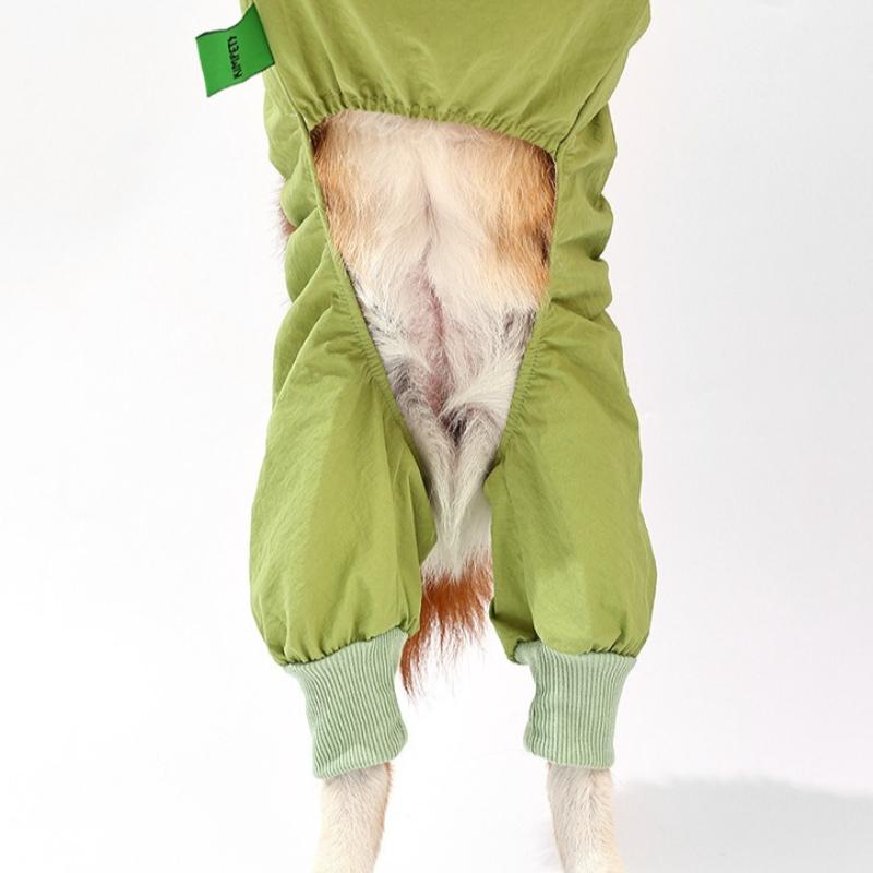 Elastische Hundekleidung, schmutzabweisend für den Ausflug, und haarendschützende Kleidung