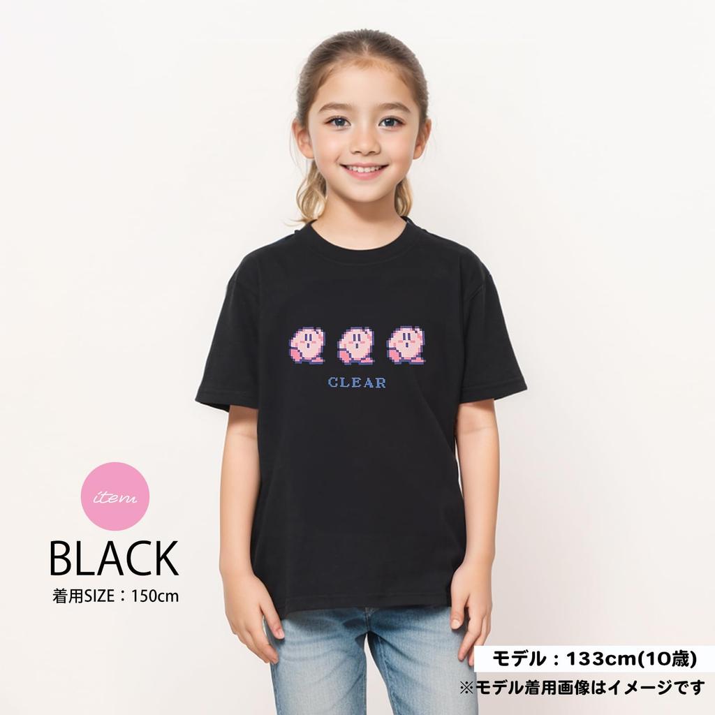 Kirby Star Victory Dance Retro Dot Short Sleeve T-Shirt, Kids' White, Size 120