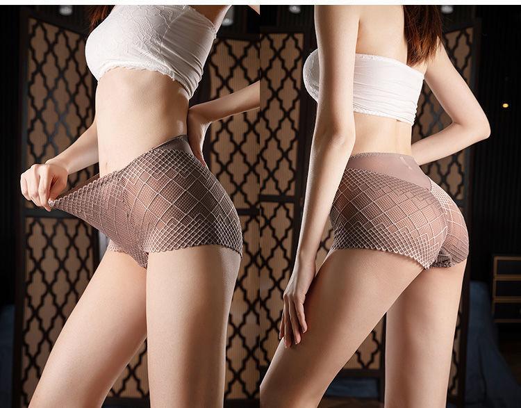 Neue Frauen Atmungsaktive Höschen Sexy Spitze Mesh Hohl Seide Knickers Unten Baumwolle Gesundheit Briefs Qualität Butt Lifter Hosen Plus größe