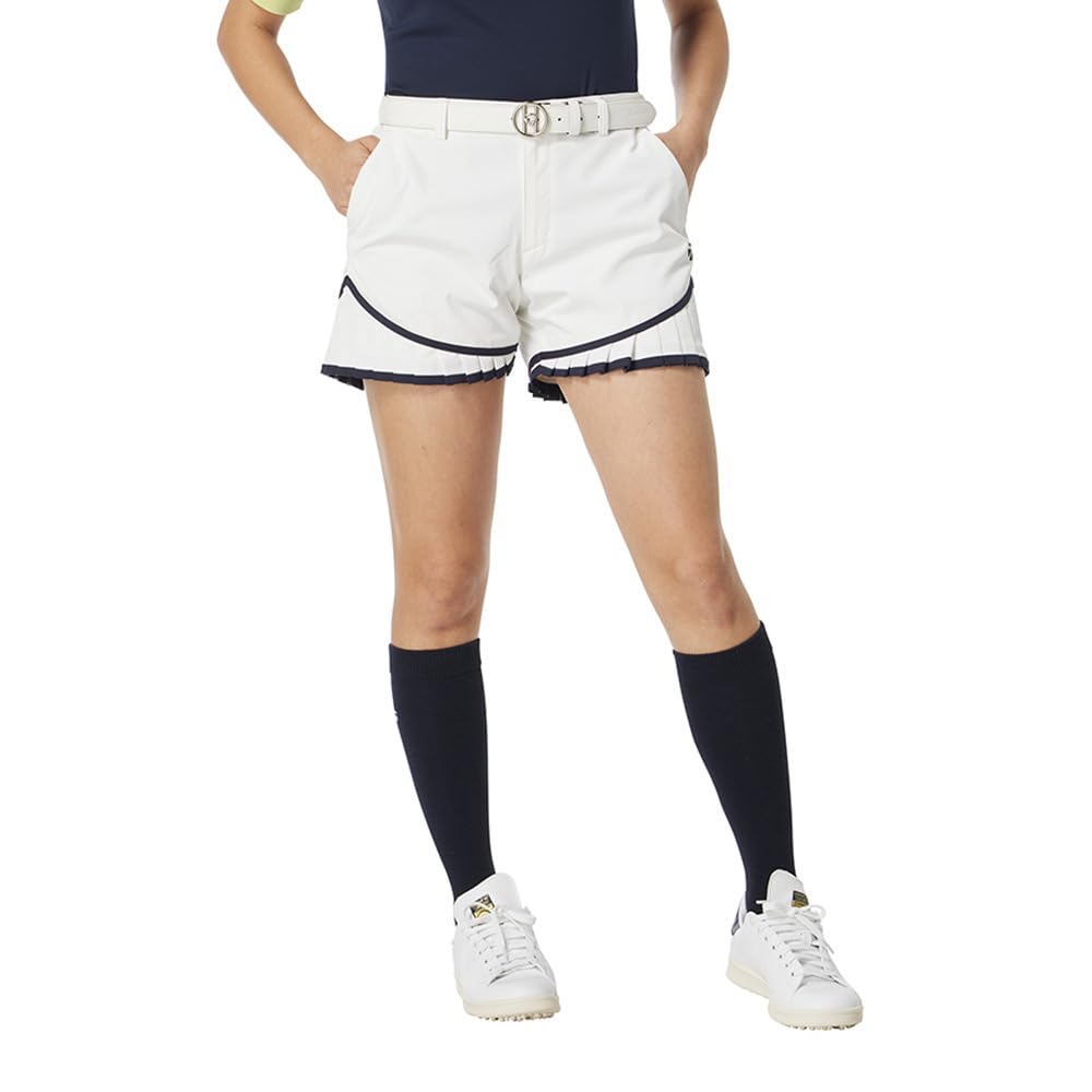TaylorMade Pleated Shorts, White, Size Small, Women's, 2025SS UN693