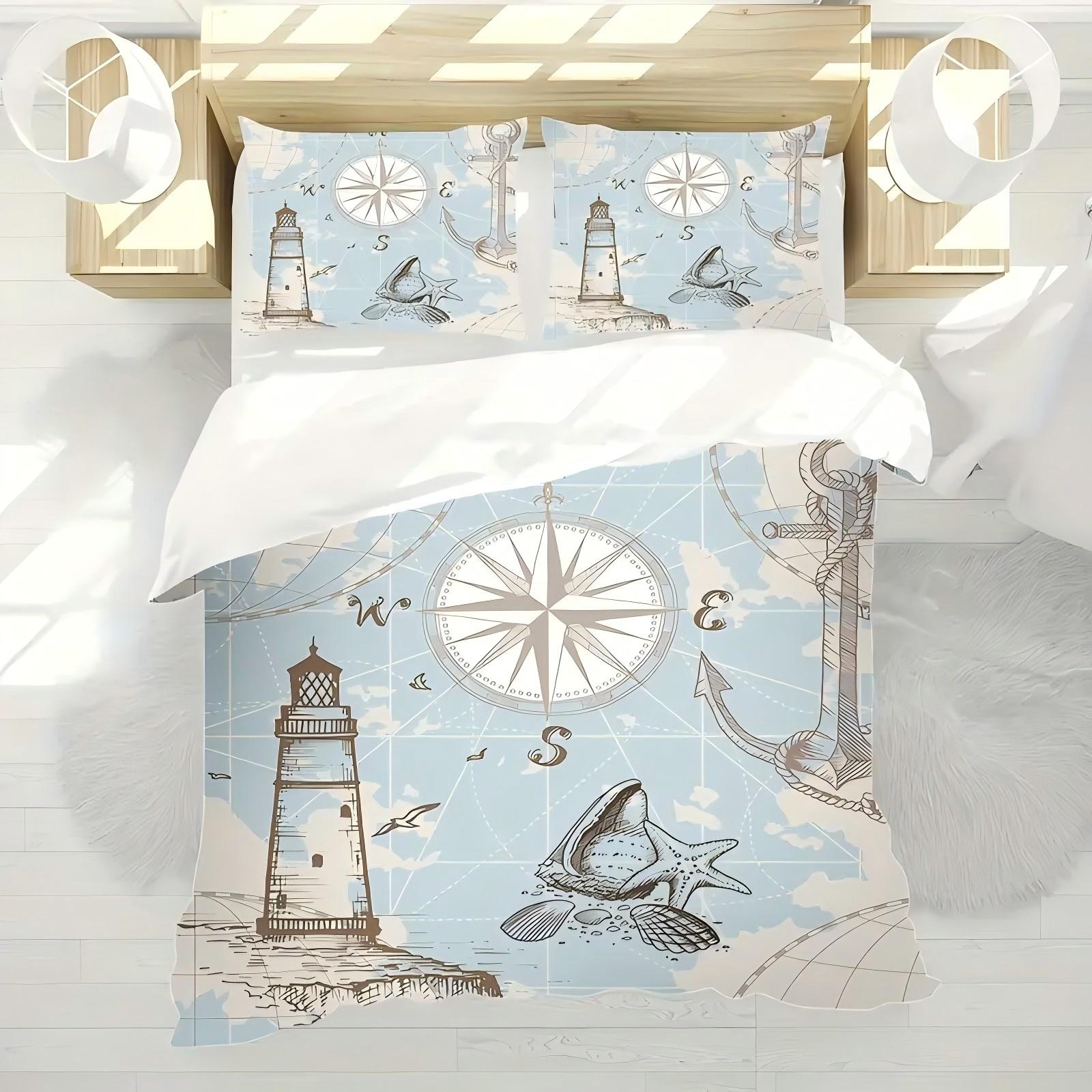 

Retro Pirate Ocean World pattern 3D Printed Quilt cover Retro Art Style Duvet cover Soft Comforter Luxury Bedding Set Pillowcase 135x200cm 2pcs
