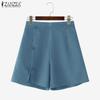 ZANZEA Women Summer Casual Solid Color Loose Short Pants