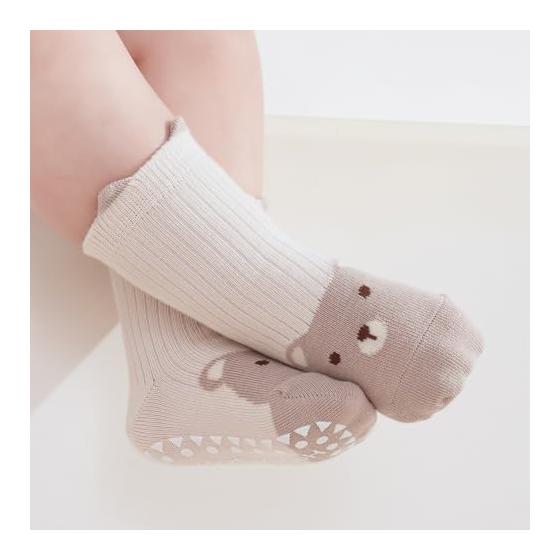 [HAYAHARU] Baby Socks, Anti-Slip, 5 Pairs, Cute Socks, Baby Socks, Girls, Boys, Sneaker Socks, For Going to Kindergarten, Going to School,