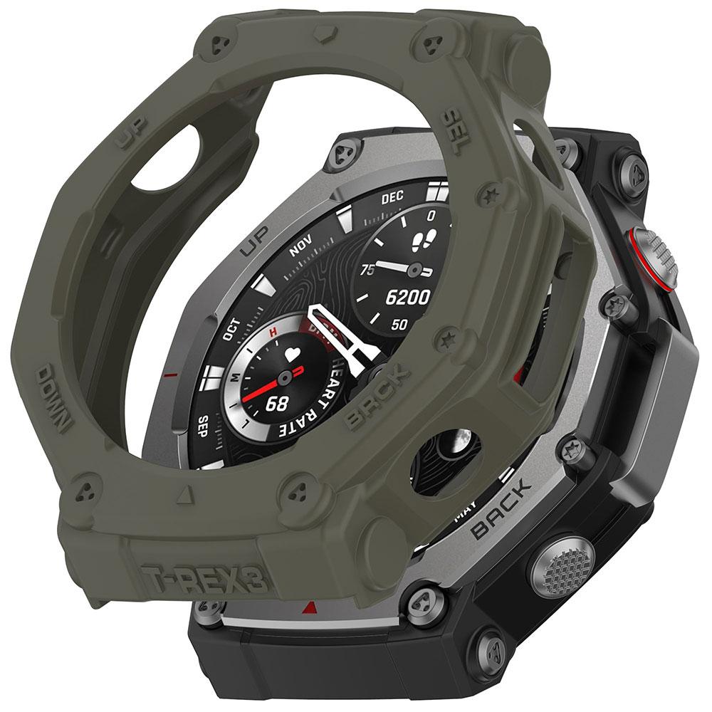 TPU Protective Case + Glass Film For Amazfit T-Rex 3 Smart Watch Cover Soft Silicone Bumper Shell Huami Amazfit Trex3 Protector