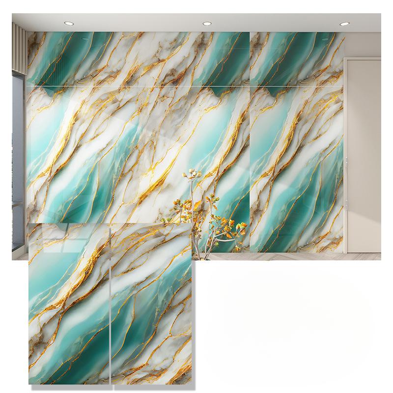 Marmură Bucătărie Film rezistent la ulei Sobă impermeabilă rezistentă la umiditate Tapet autoadeziv Blat Renovare dulap autocolant gresie