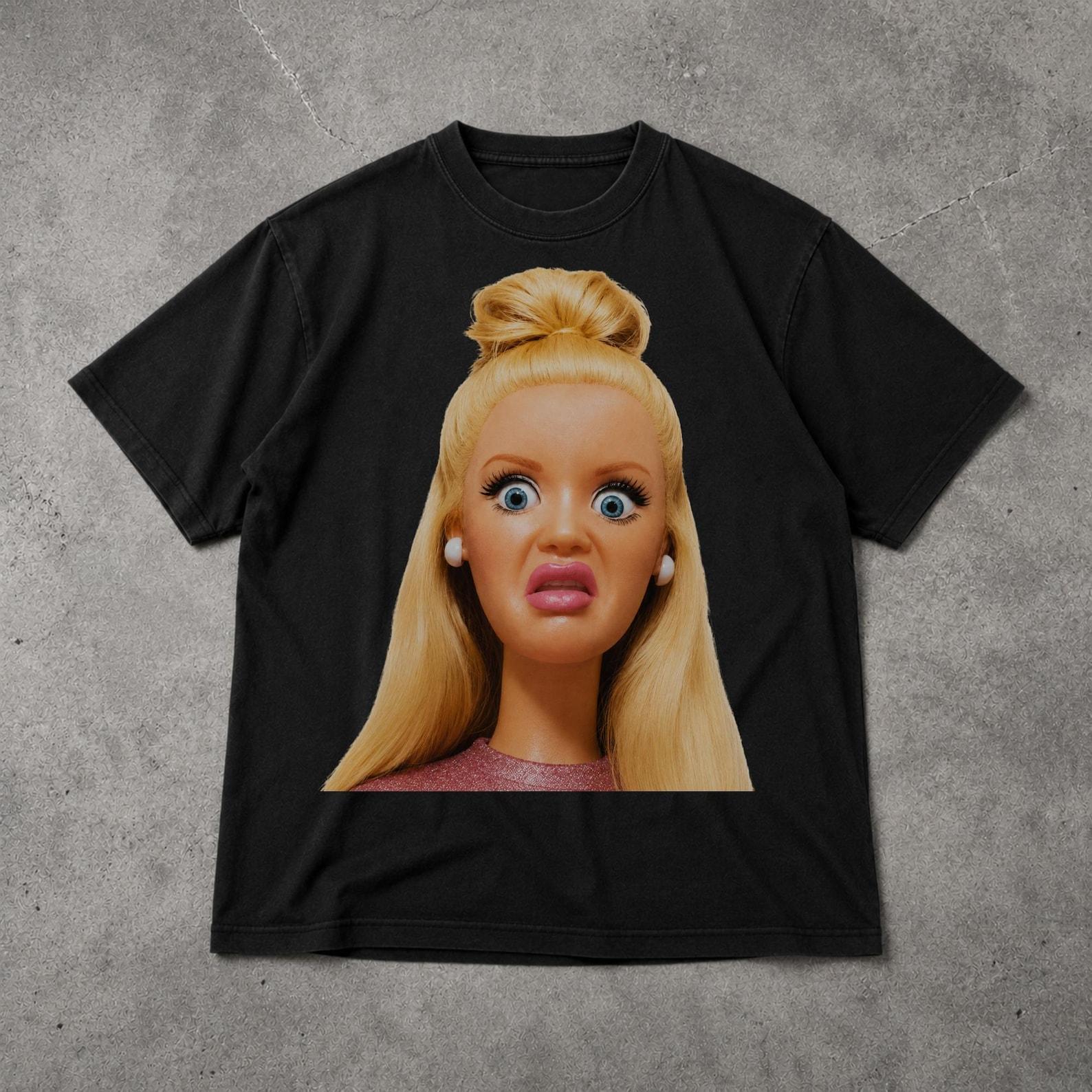 Shocked Doll Funny Meme Shirt For Her, Disgusted Reaction Meme Tee, Sarcastic Graphic T Shirt S