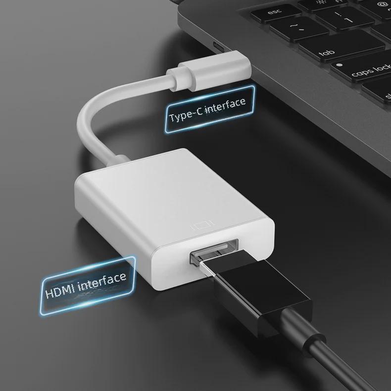 Type-C to 4K/30Hz HDMI Adapter Cable for Tablets and Notebooks