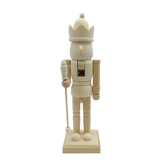 Soldat Casse-Noisette Non Peint Ornement Soldat en Bois DIY Peinture Figurine Soldat Casse-Noisette pour Décoration de Noël Cadeau de Fête