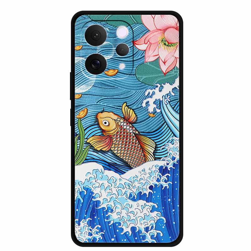 For Vivo S50 5G Case 3D Emboss Flower Black Silicone Soft Back Cover Case For Vivo S50 2025 Phone Case 6.59" Coque V2528A Fundas