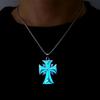Trendy Luminous Cross Necklace - Men's European & American Hip Hop Street Style