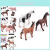 Realistic Plush Farm Animal Set For Kids Featuring Washable Static Model Toys