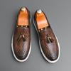 Loafers Mens Dress Shoes Luxury Brand Flat Shoes Business Office Casual Shoes Men Lightweight Leather Driving Loafer Moccasins