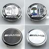 ABS Car Wheel Center Hub Caps 4PCS 75MM For Mercedes Benz AMG W203 W206 W220 W205 W211 W212 GLA GLC A Emblem Tire Rim Covers