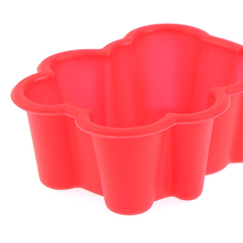 5Pcs  7Cm Creative Silicone Bear Muffin Cup Cake Cup Diy Baking Mold Color Random