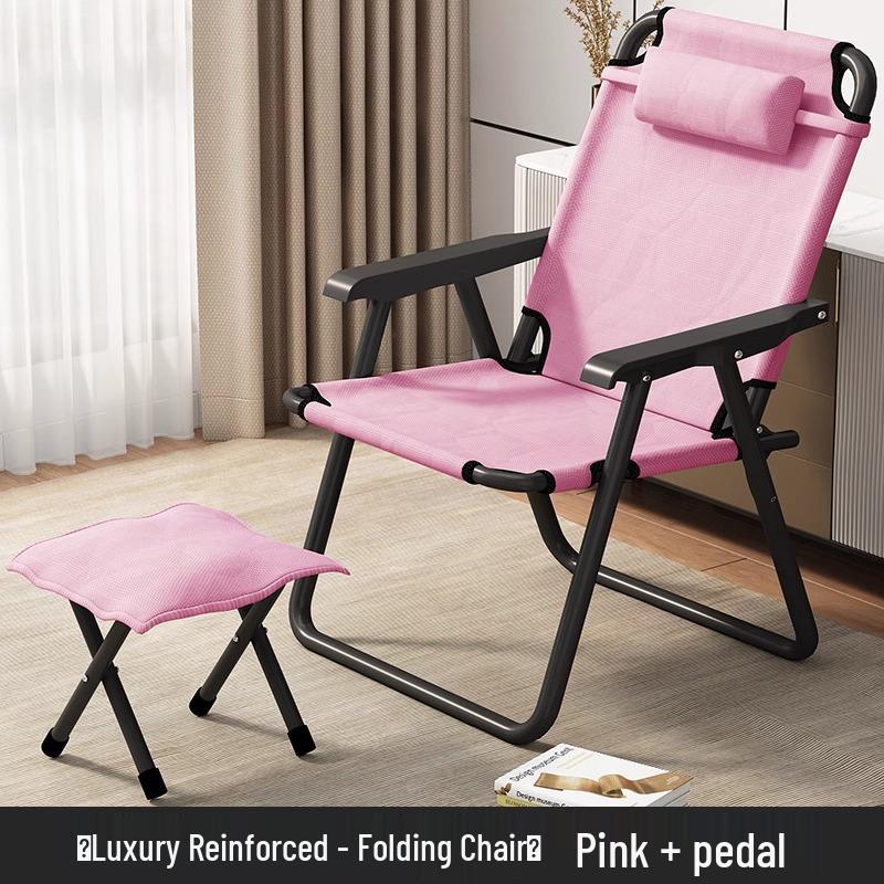 Lunch Break Siesta Folding Recliner: Comfortable Home & Office Chair with Backrest for Dorms and Balconies