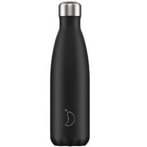 Bouteille Isotherme - CHILLY'S - Monochrome Noir 500 Ml - 24h Fraîcheur - 12h Chaleur - Étanche