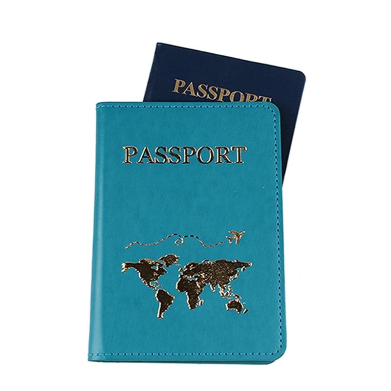 Passport Holder PU Leather Passport Cover Organisers Travel Wallet Case Organisers for Money Ticket Card Boarding Passes
