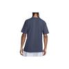 Nike Logo Embroidered Ribbed Crew Neck Sports Short Sleeve T-Shirt Men T-Shirts Thunder-Blue DO7393-437
