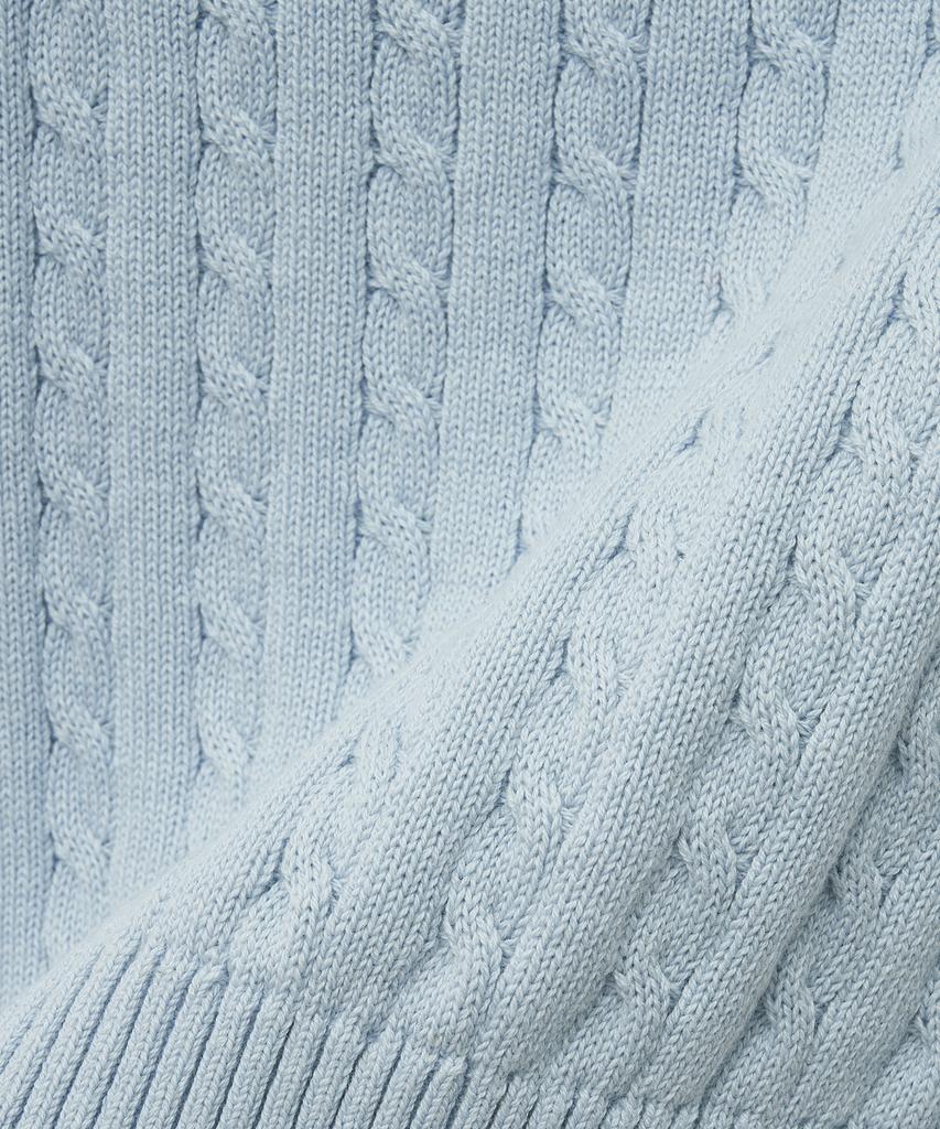 YALE Cable Knit Sleeveless_Blue Gray