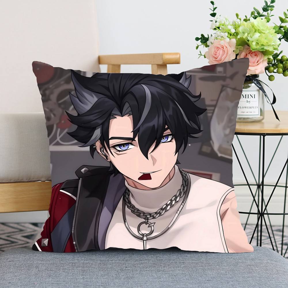 Kawaii Wriothesley Throw Pillow Covers Pattern Cushion Cover Suitable For Sofa Bedroom Car Pillow Cover