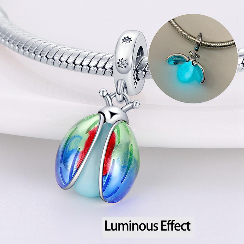 Twelve Constellations Star Sign Copper Vintage Zodiac Beads Fluorescent Charms Fit Original Bracelet