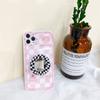 Creative Makeup Niche Style Checkerboard Mirror Mobile Phone Holder Retractable Paste Lazy Desktop Airbag
