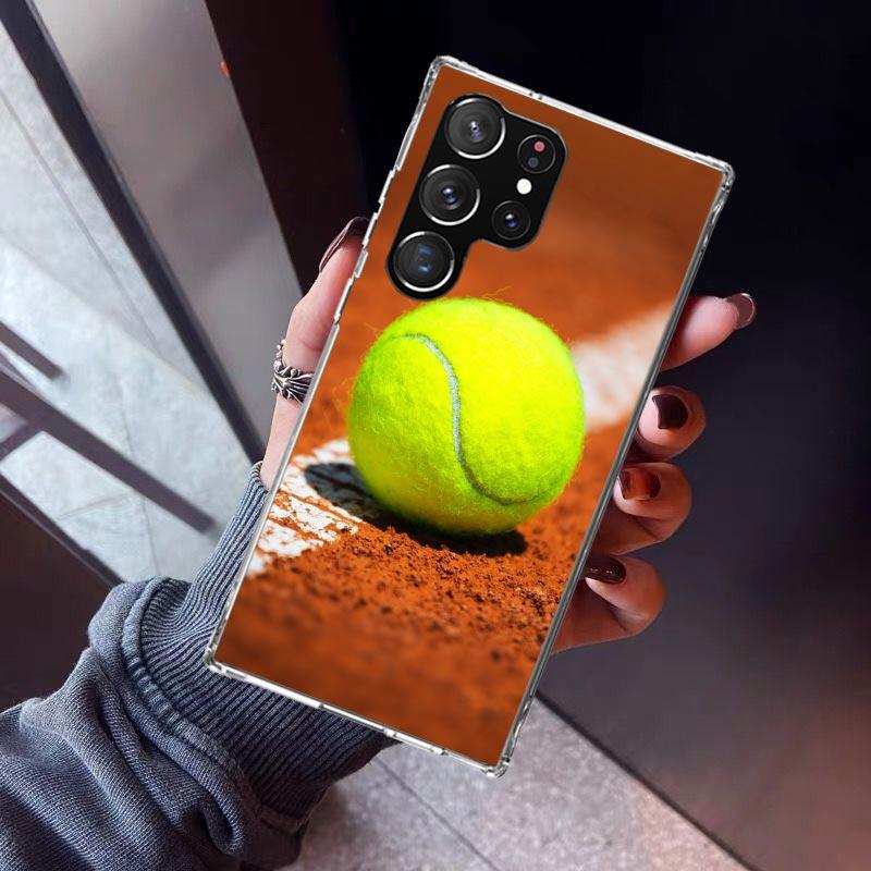 Tennis Sport Phone Case For Samsung Galaxy S23 S24 S25 Edge S26 Ultra S22 + S21 Plus S20 FE Cover Silicone Print Shell Galaxy S2