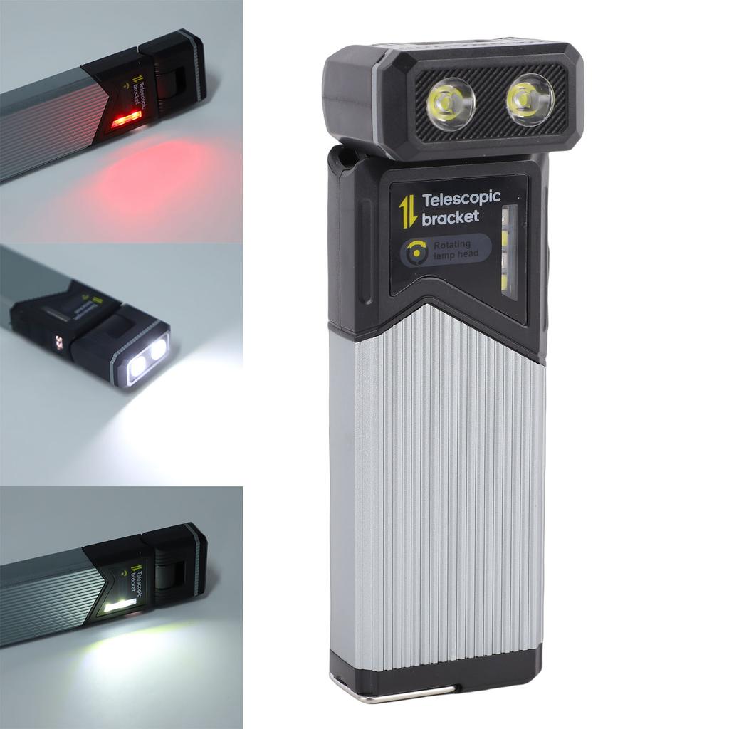 Telescopic Camping Light Water Proof Rechargeable Magnetic LED Work Light Flashlight with Clamp for Car Repair Emergency Hiking