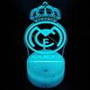 Real Madrid Wappen Logo Nachtlicht für Kinder 16 LED 3D + Fernbedienung