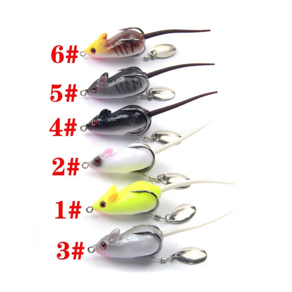 Lifelike Rat Sharp Hook Bass Snakehead Fishing Tackle Bait Simulation Mouse Lure