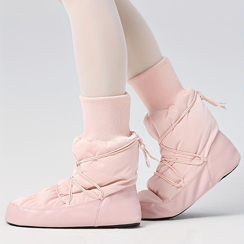 Voksne dansesko for trening Vintervarme Høye støvletter Fleecefôret Fortykkede Ytelsesdansesko Ballettsko