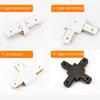 1pcs led Track light rail 50cm PVC white  black lead rail connectors rail 2 Wire bracket accessories