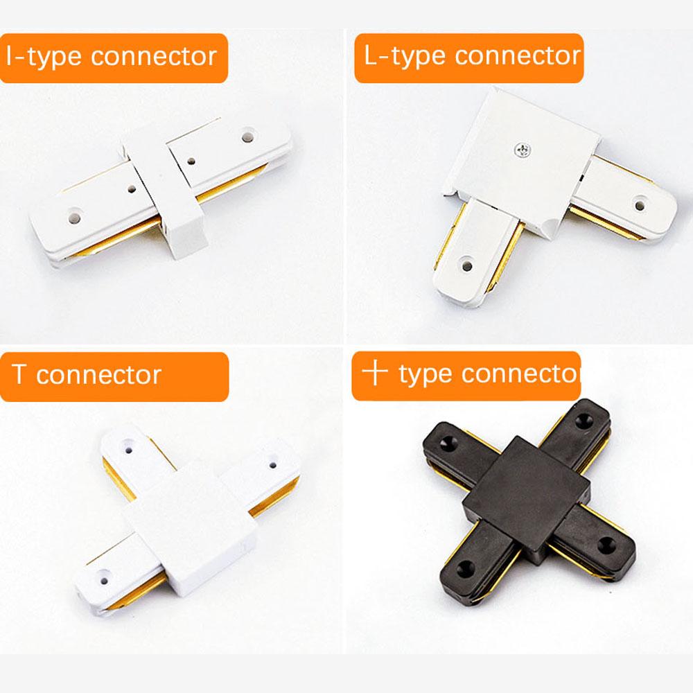 1pcs led Track light rail 50cm PVC white  black lead rail connectors rail 2 Wire bracket accessories