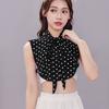 Elegant Sweater Decorative Fake Collar Polka Dot Bowknot Shirt Collar Detachable False Collar Half Shirt Blouse Top Neckerchief