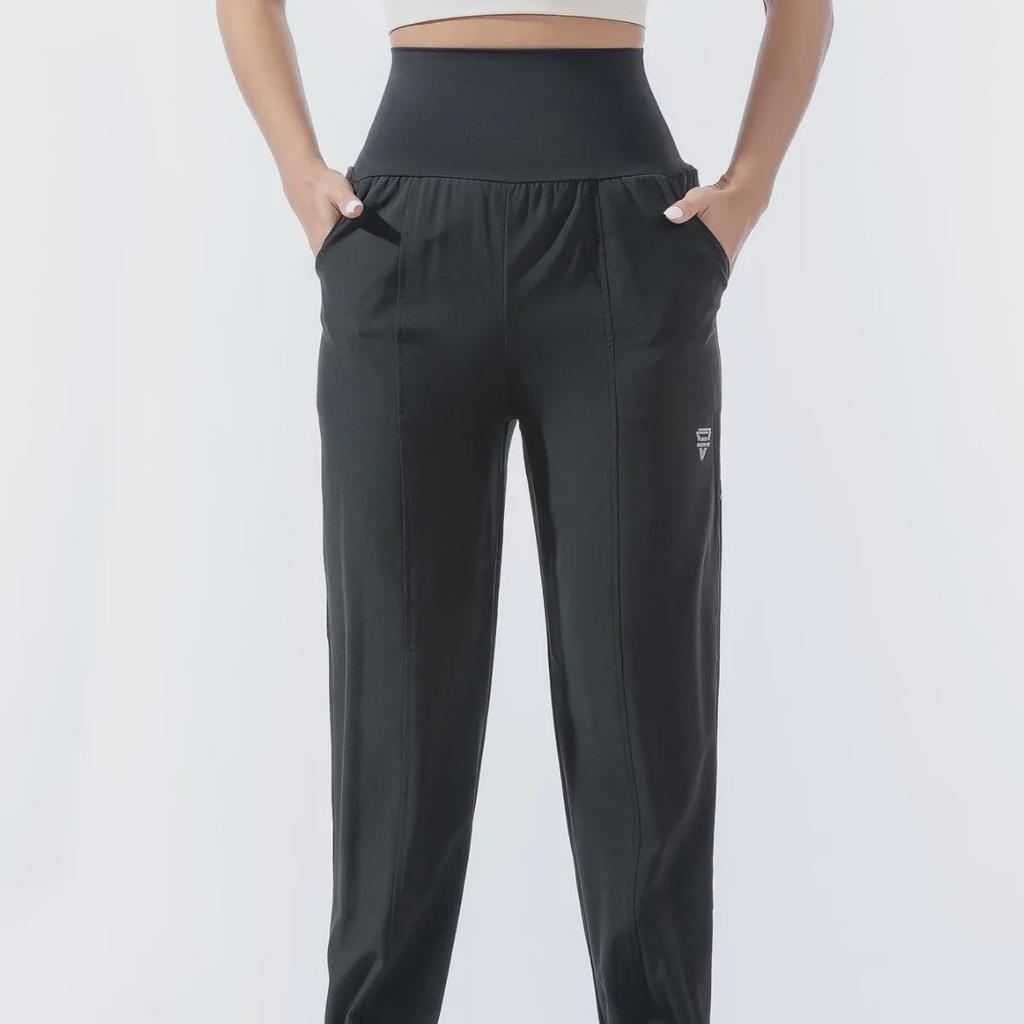 Women's Ice Silk Quick-Dry Slimming Wide-Leg Pants - Summer Casual Nine-Point Style.