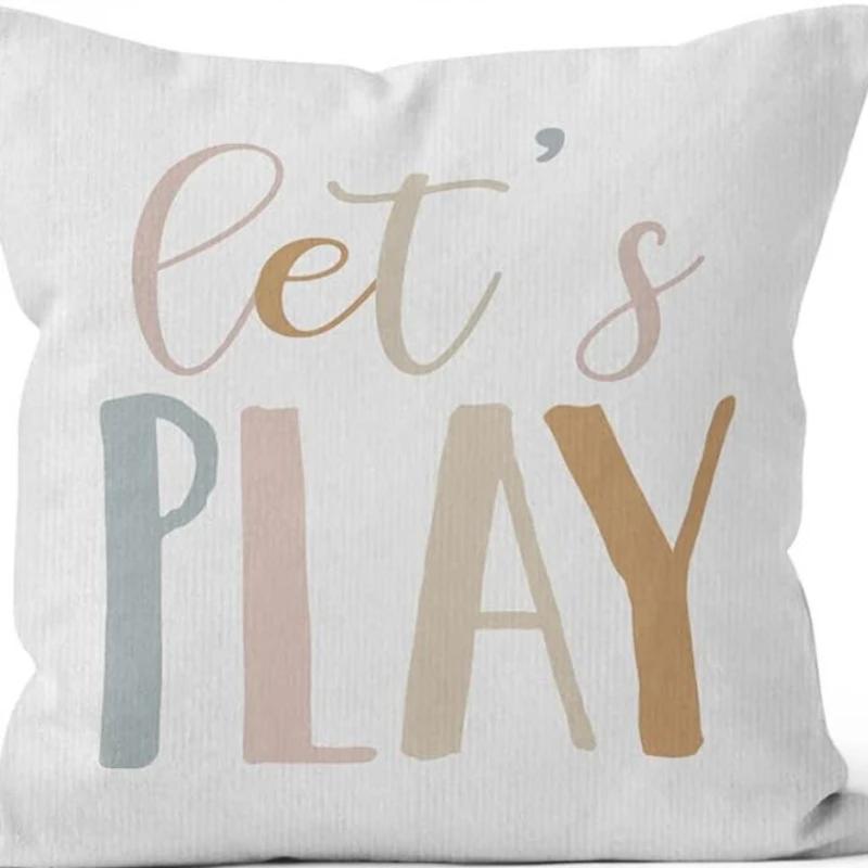Letter Printt Decorative Pillowcase Throw Cushion Cover Reading Corner Classroom Kids Room Nursery Home Sofa Pillow Covers Decor