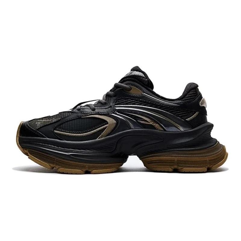 Anta Women s Fuyao 2 - Five Rings Low-Top Chunky Sneakers Black Gold 122518899X-2 36