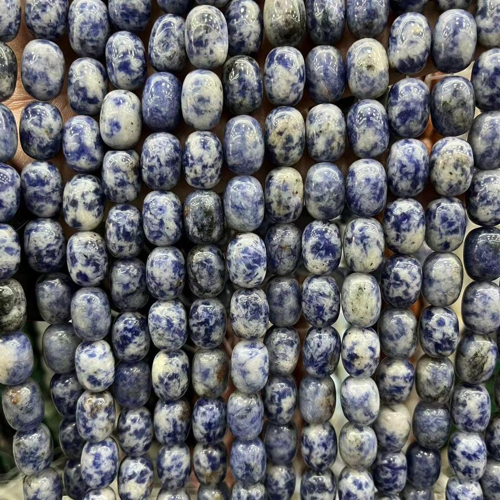 10x14mm Natural Crystal Striped Agate Drum Beads for Jewelry and DIY Accessories