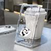 Cute Little Panda Phone Case For iPhone 16 15 14 Pro Max Plus 13 12 11 Pro XR X XS Max 7 8 Shockproof Clear Soft Silicone Cover