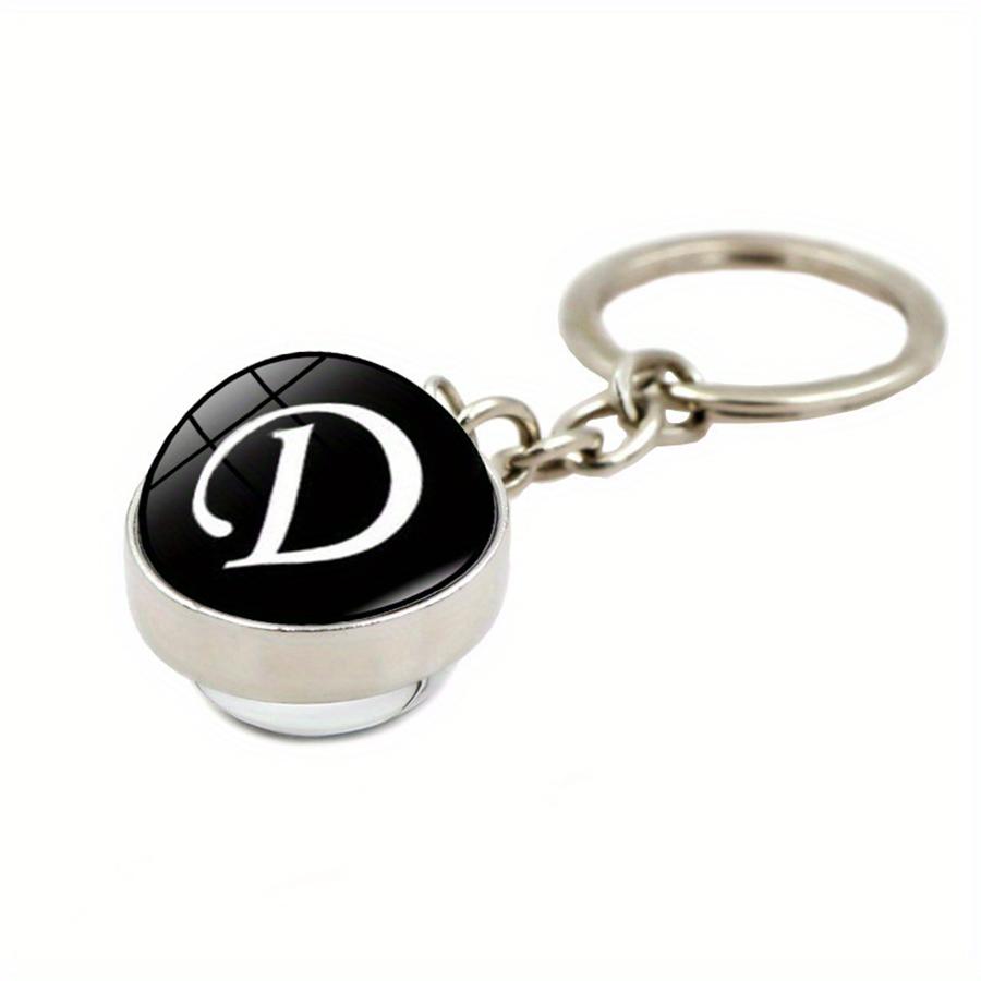 26 English Letters Simple Style Metal Initial Charms Pendant Keychain Valentines Day Stuff Him Friends Love Set Gifts